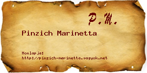 Pinzich Marinetta névjegykártya