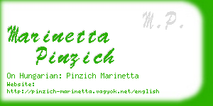 marinetta pinzich business card